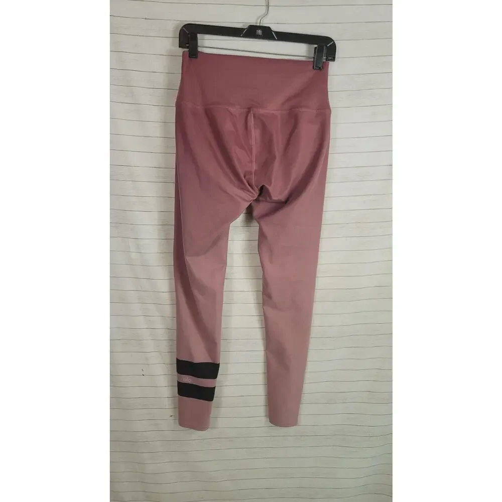 Alo Gradient Grenache High Waist Airbrush Leggings in Printed Pink, sz Medium